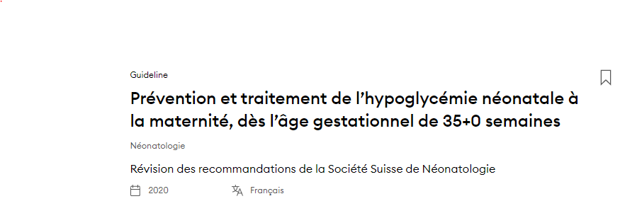 Présentation simple et claire : Titre et domaine de la recommandation complétés par l'année de publication et la langue.