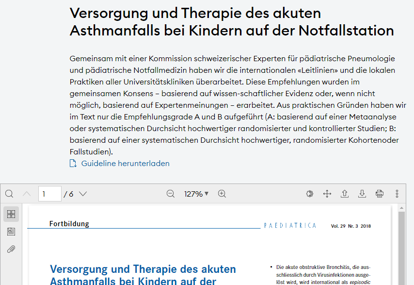 Validierter Inhalt: Der Bereich Guidelines wird in enger Zusammenarbeit mit den zuständigen Subspezialitäten erarbeitet und aktualisiert.